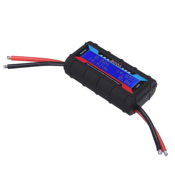 Voltmeter, wattmeter, ammeter, multifunctional, digital multimeter, 4.8 - 60 V, 200 A, black color